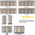 Chyhomenyc Moon Beige Valance for Windows, Light Filtering Faux Linen Solid - Image 6