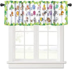 ABC Alphabet Curtains Valance, Cartoon Colorful Animals School Education - Image 6