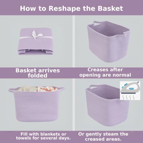 XUANGUO Woven Cotton Rope Storage Basket - Image 7