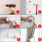 Curtain Tiebacks 2 Pack Curtain Holdbacks Zinc Alloy Curtain Tie Backs Wall - Image 4