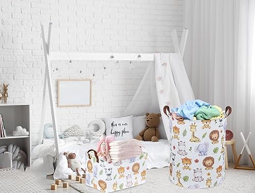 Kids Laundry Hamper, Baby Laundry Basket Animal Storage Baskets - Image 2