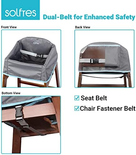 Dual-Belt Baby High Chair Cover, Lead & Phthalate Free, Sturdy and Robust - Image 2