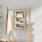 Hanging Closet Organizer 3-Shelf, Oxford Fabric Wardrobe Storage - Image 2