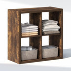 Furinno Cubic Extra Thick 4-Cube Closet Organizers and Storage, Amber Pine - Image 5