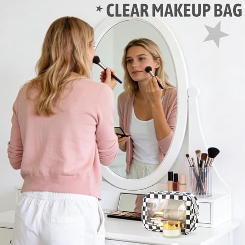 YOPCDJ 3PCS Clear Toiletry Bag, TSA Approved Travel Makeup Pouch - Image 2