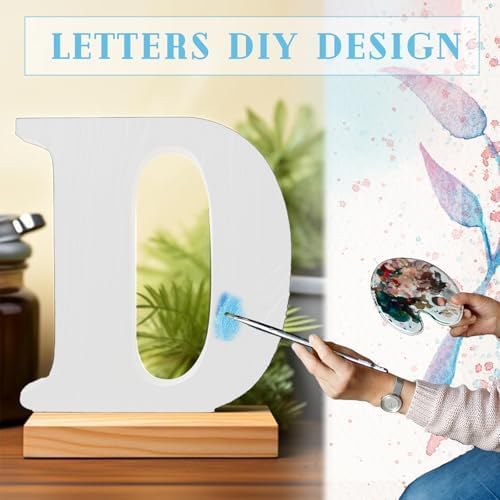 6 Inch White Wood Letters Unfinished Wood Letters - Image 6