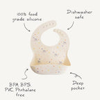 mushie x Bluey Silicone Baby Bib | Adjustable Fit - Image 2
