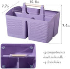 rejomiik Plastic Shower Caddy, Portable Shower Basket - Image 3