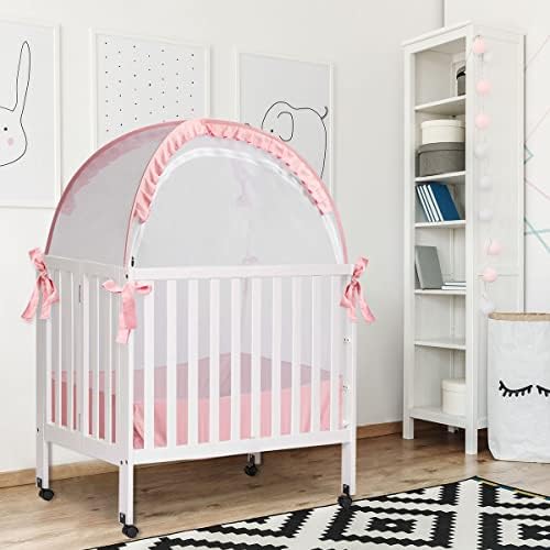 L RUNNZER Pack N Play Tent, Baby Mini Crib Tent to Keep Baby in, Crib Net - Image 7
