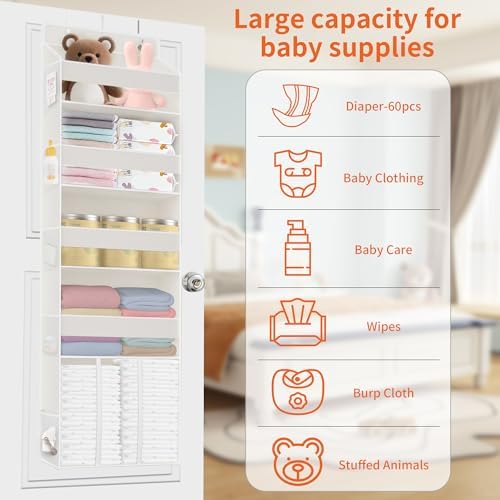 TAHAVICE 5-Tier Over the Door Nursery Organizer - Image 4