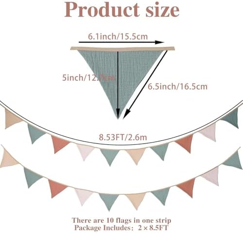 17 ft Pennant Banner Flags, Toddler Boy and Girl Room Decor Pennant, Nursery - Image 2