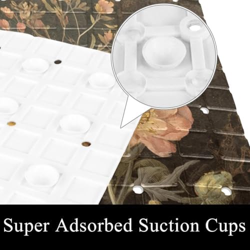 Bath Tub Shower Mat, Washable Bathtub Floor Mats, Suction Cups and Drain Holes - Image 3
