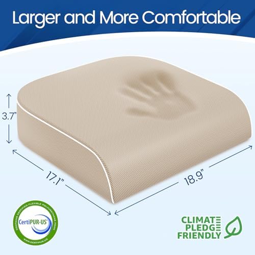 SweetSlubr Seat Cushion, Chair Pad, Memory Foam Tailbone Pain Relief - Image 2