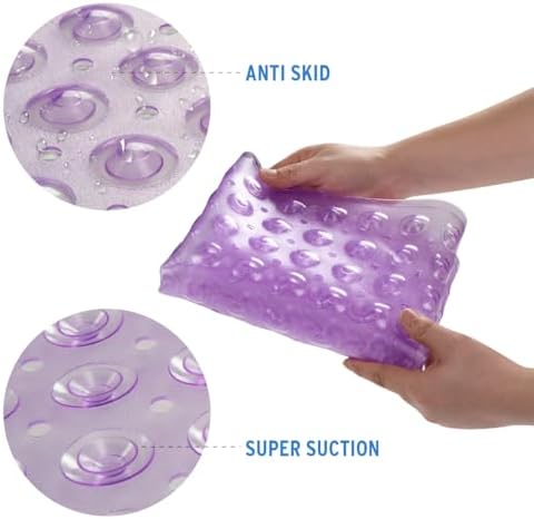 AmazerBath Bath Tub Mat, Medium Size 27.6 x 15 Inches Non-Slip Shower Mats - Image 3