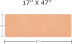 Yeaban Chenille Peach Bathroom Runner Rug 17"x47" - Image 2