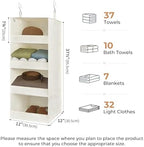 GRANNY SAYS 4-Shelf Hanging Closet Organizer, Foldable Storage - Image 3