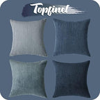 Topfinel Navy Blue Euro Shams Decorative Throw Pillow Covers 26x26 Inch Set of 4 - Image 7