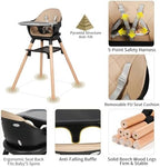 6 in 1 Baby High Chair, Convertible Wooden High Chairs - Image 5