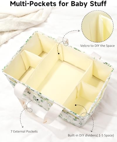 BuyCard Baby Diaper Caddy Organizer, Cream - Image 4