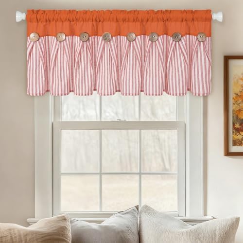 ASPMIZ Farmhouse Cotton Linen Valances - Image 3