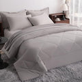 NTBAY Queen Microfiber Bed in a Bag, Comforter Set 7 Piece, Smoke Grey by NTBAY