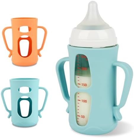 Silicone Sleeves for Pigeon Baby Bottles 8.1 oz, Anti Breakage Glass Baby by JoyFeed