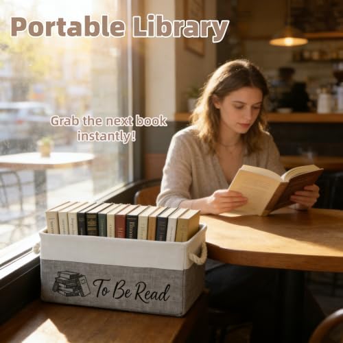 2 Pack TBR Book Storage Basket Bin - Image 7