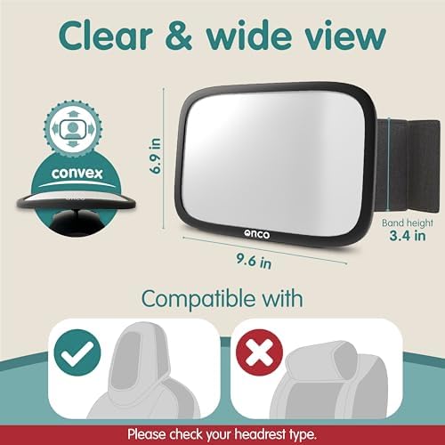 Onco Baby Car Mirror for Fixed Headrests - Image 4