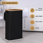 IEGrow Laundry Hamper with Lid, 65L Laundry Basket with Mesh Bags - Image 3
