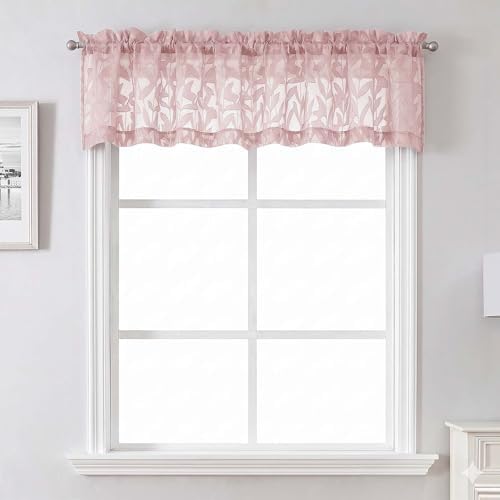 Lecloud Leia Blush Pink Sheer Valances by Lecloud