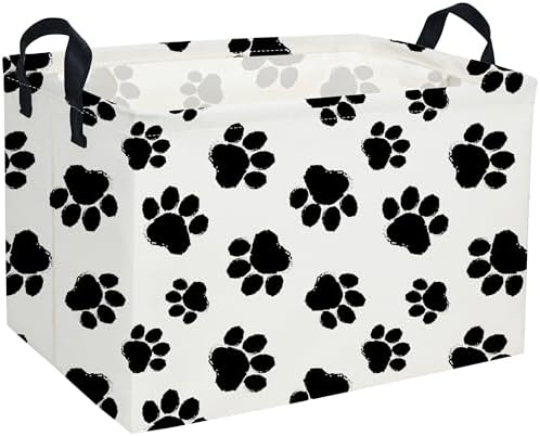 Rectangle Dog Baskets Paw Basket Cute Storage Bin Fish Box by DDBASKET