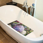 Bathtub Mat Non Slip 26.8x15.1 Inch, Hummingbird Floral Hydrangea Shower Mat - Image 5