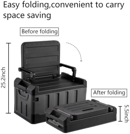 60L Foldable Seatable Camping Box Storage Bins - Image 2