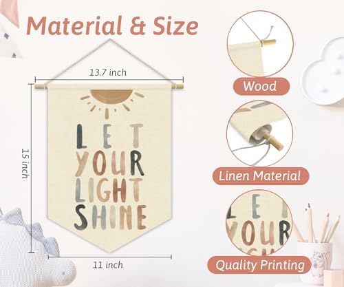 Inspirational Christian for Nursery Wall Decor, Let Your Light Shine for Kids - Image 5