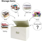 Fabric Foldable Collapsible Storage Cube Bin Organizer Basket - Image 3