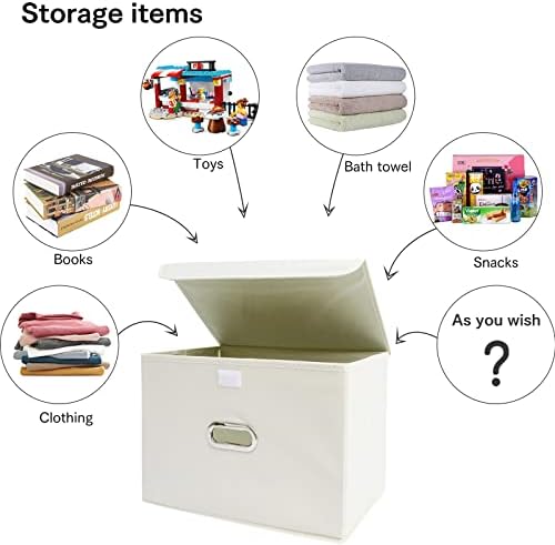 Fabric Foldable Collapsible Storage Cube Bin Organizer Basket - Image 3