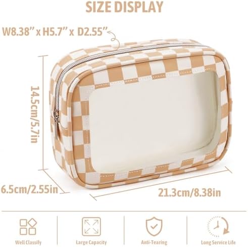 YOPCDJ 3PCS Clear Toiletry Bag, TSA Approved Travel Makeup Pouch - Image 2