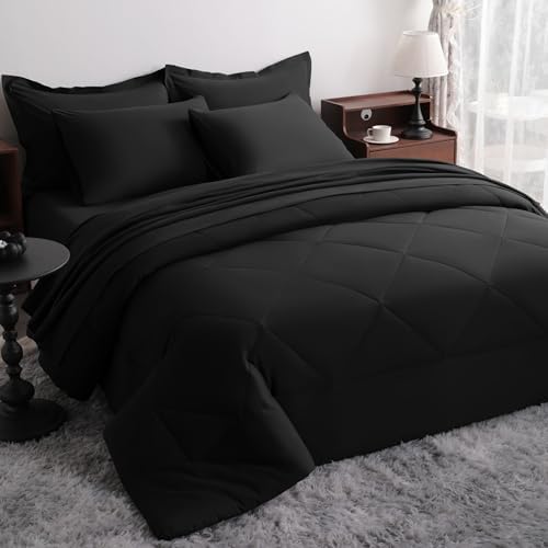 NTBAY Queen Microfiber Bed in a Bag, Comforter Set 7 Piece by NTBAY