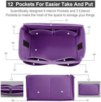 OMYSTYLE Purse Organizer Insert, Felt Tote Bag Organizer Insert - Image 3