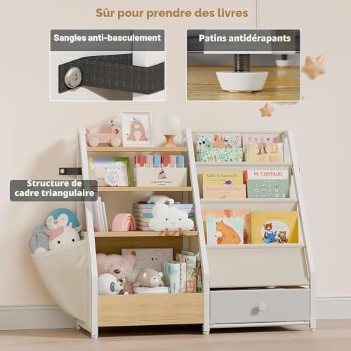 HAVLOTII Kids Bookshelf and Toy Storage - Image 3