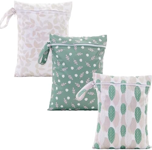 Happy Flute 3 Set Wet Bag Storage Bag Zipper Waterproof Washable by Unknown