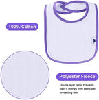 12 Pack Terry Drool Cotton Bibs, Unisex Baby Bibs - Image 3