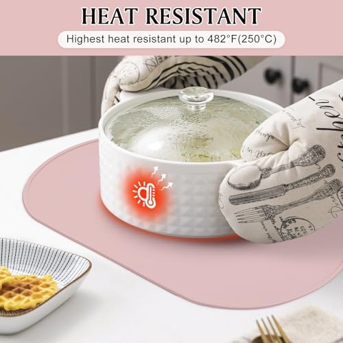 Silicone Placemat Set of 4, Heat Resistant Placemats - Image 3