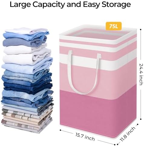 HomeHacks 2 Pack Laundry Baskets, Laundry Hampers Bags - Image 3