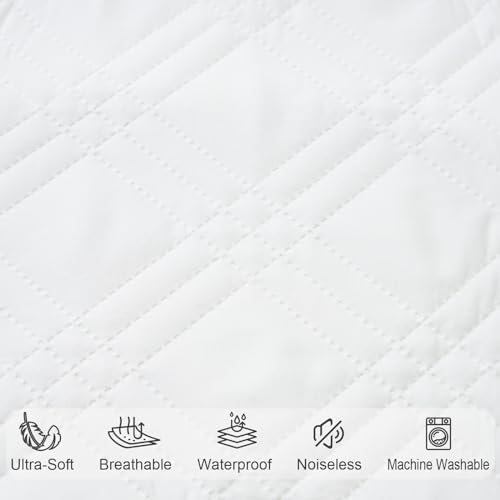 David’s Kids 2 Pack Mini Crib Waterproof Cover, Soft Pad Cover - Image 4