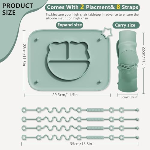 2 Pack Silicone Baby Placemats - Image 2