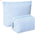 Huhumy 2 Pcs Makeup Bag Set for Women, Thin Stripe by Huhumy