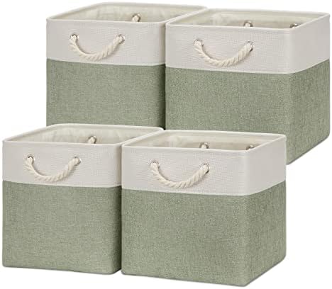 Temary Cube Storage Baskets for Shelves 12 Inch Storage Cubes 4pack Fabric by TEMARY