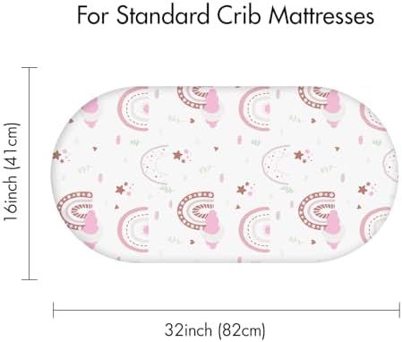 Baby Bassinet Sheets 2 Pack, Fits Rectangle Round Oval Hourglass Mattress - Image 3