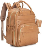 BabbleRoo Leather Diaper Bag Backpack by BabbleRoo